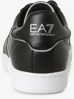 EA7 Emporio Armani Freizeit-Schuhe|Sneaker<Herren Sneaker aus Leder schwarz uni