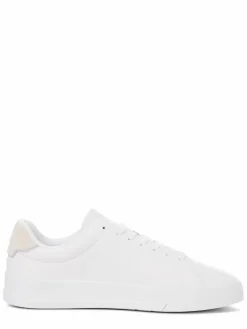 Tommy Hilfiger Freizeit-Schuhe|Sneaker<Herren Sneaker aus Leder - Court weiß uni