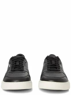 BOSS Freizeit-Schuhe|Sneaker<Herren Sneaker aus Leder - Clint_Tenn schwarz uni