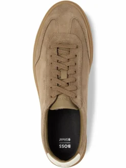 BOSS Freizeit-Schuhe|Sneaker<Herren Sneaker aus Veloursleder - Kieran_Tenn melange uni