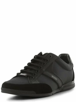 Herren BOSS Freizeit-Schuhe|Sneaker>Herren Sneaker mit Leder-Anteil - Saturn_Lowp_mx A_N