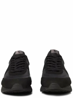 Polo Ralph Lauren Freizeit-Schuhe|Sneaker<Herren Sneaker mit Leder-Anteil schwarz uni