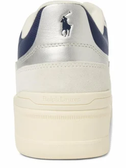 Polo Ralph Lauren Freizeit-Schuhe|Sneaker<Herren Sneaker mit Leder-Anteil weiß uni