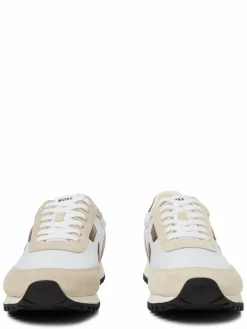 BOSS Freizeit-Schuhe|Sneaker<Herren Sneaker mit Leder-Anteil - Parkour Runn weiß uni