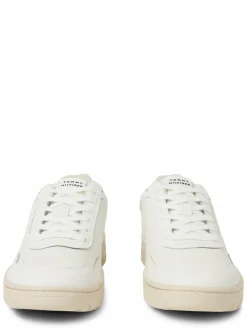 Tommy Hilfiger Freizeit-Schuhe|Sneaker<Herren Sneaker mit Leder-Anteil ecru beige uni