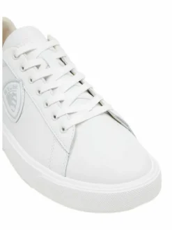 Blauer Freizeit-Schuhe|Sneaker<Herren Sportschuhe weiß uni