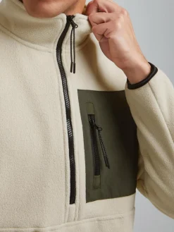 BLEND Sweatshirts & Sweatjacken<Herren Stehkragenpullover beige uni