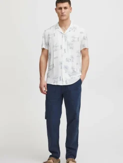 BLEND Hosen<Herren Stoffhose blau uni