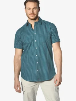 Jan Vanderstorm Hemden<Herren Streifenhemd - PERTTU petrol gestreift