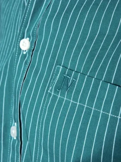 Jan Vanderstorm Hemden<Herren Streifenhemd - PERTTU petrol gestreift