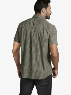 Jan Vanderstorm Hemden<Herren Streifenhemd - PERTTU oliv gestreift
