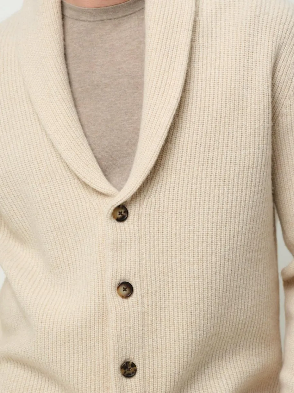 Profuomo Pullover & Strickjacken<Herren Strickjacke weiß uni