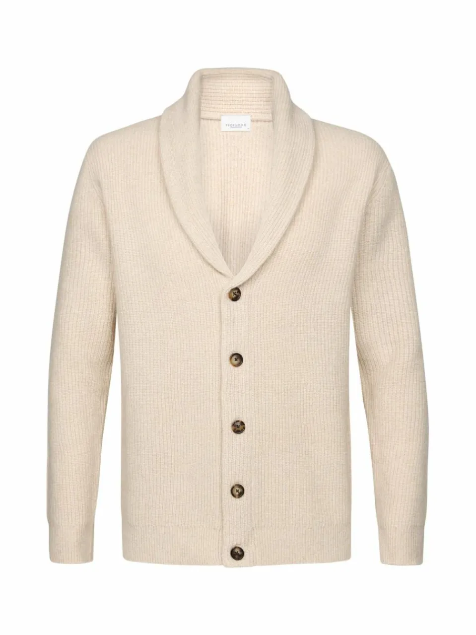 Profuomo Pullover & Strickjacken<Herren Strickjacke weiß uni