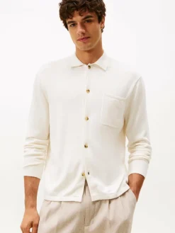 Tommy Hilfiger Pullover & Strickjacken|Hemden<Herren Strickjacke ecru uni