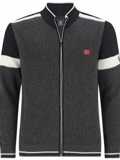 Jan Vanderstorm Pullover & Strickjacken<Herren Strickjacke - ANVE grau gemustert