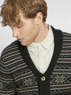 BLEND Pullover & Strickjacken<Herren Strickjacke - BHVelero schwarz gemustert