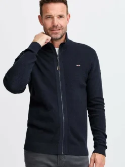 FQ1924 Pullover & Strickjacken<Herren Strickjacke - FQKYLE blau gemustert