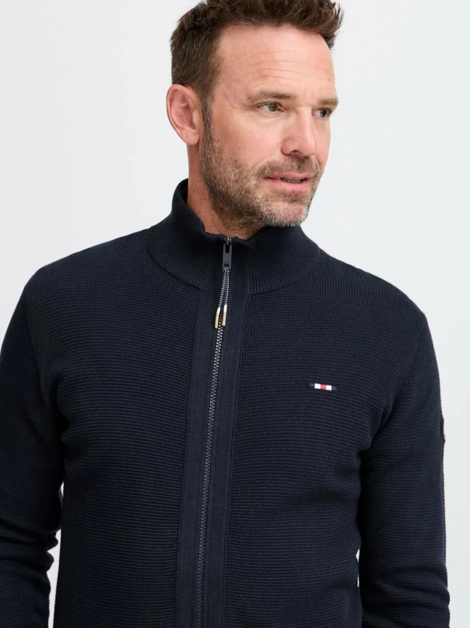 FQ1924 Pullover & Strickjacken<Herren Strickjacke - FQKYLE blau gemustert