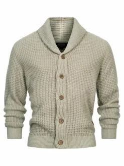 Indicode Pullover & Strickjacken<Herren Strickjacke - INBrandox beige grau uni