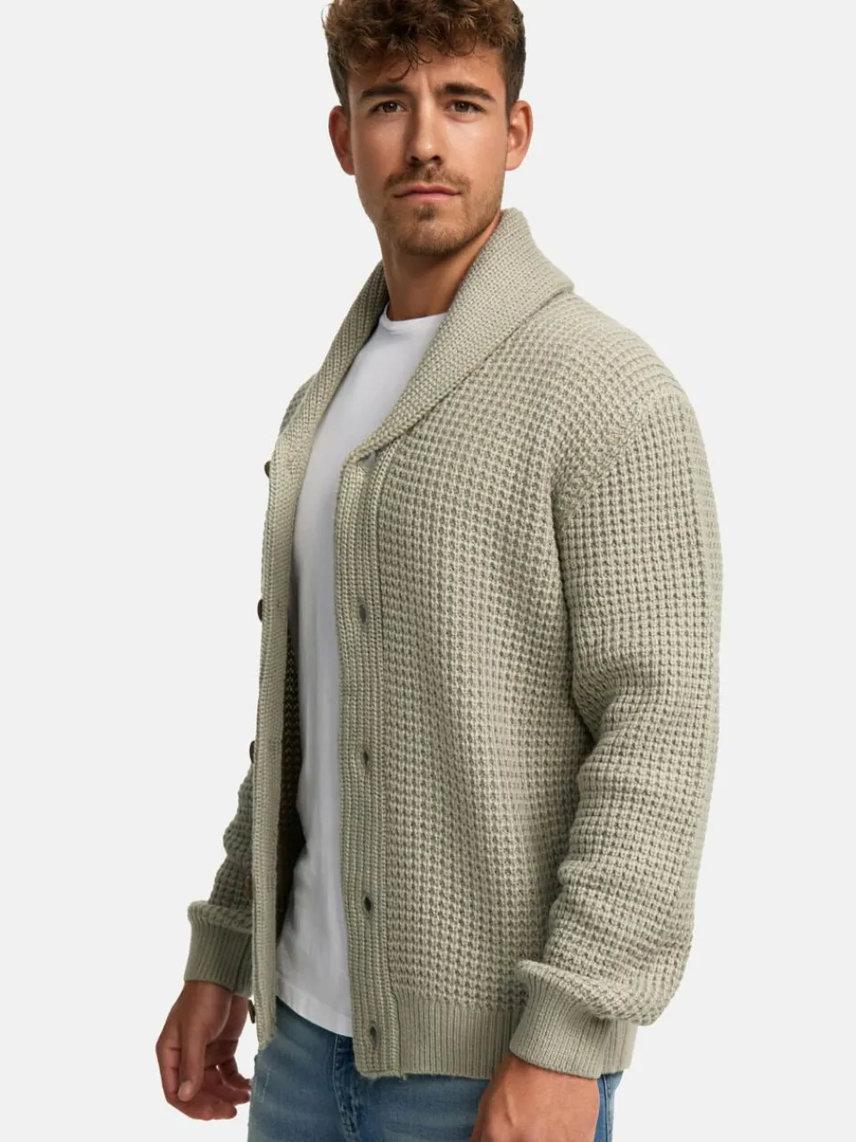 Indicode Pullover & Strickjacken<Herren Strickjacke - INBrandox beige grau uni