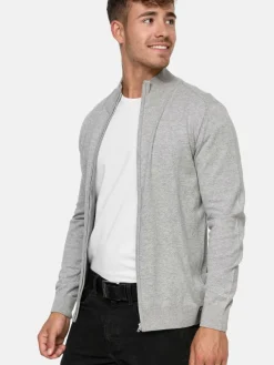 Indicode Pullover & Strickjacken<Herren Strickjacke - Lau hellgrau uni