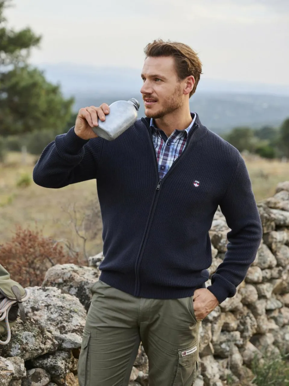 Jan Vanderstorm Pullover & Strickjacken<Herren Strickjacke - NORANDER blau uni