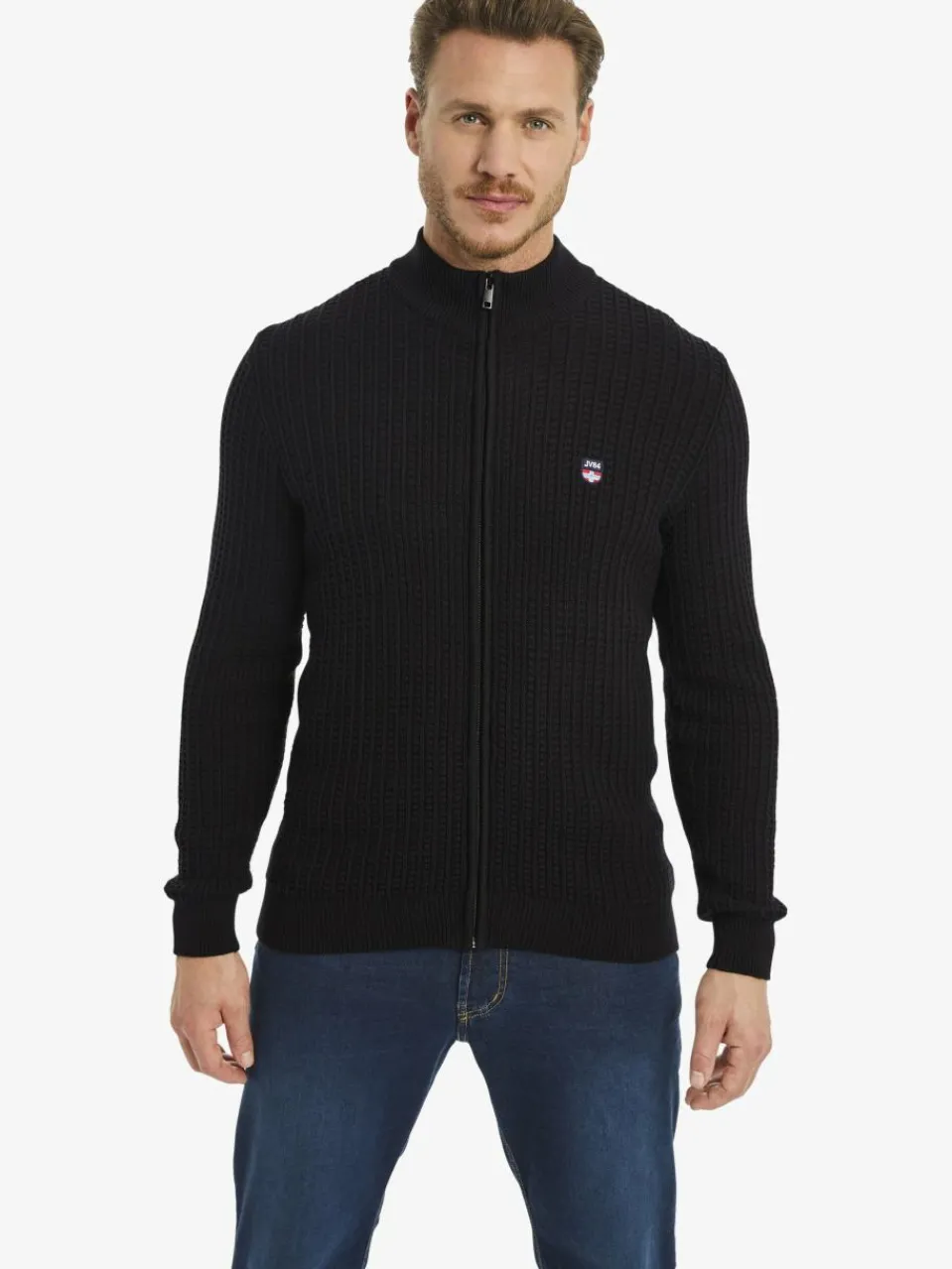 Jan Vanderstorm Pullover & Strickjacken<Herren Strickjacke - ONERVA schwarz uni