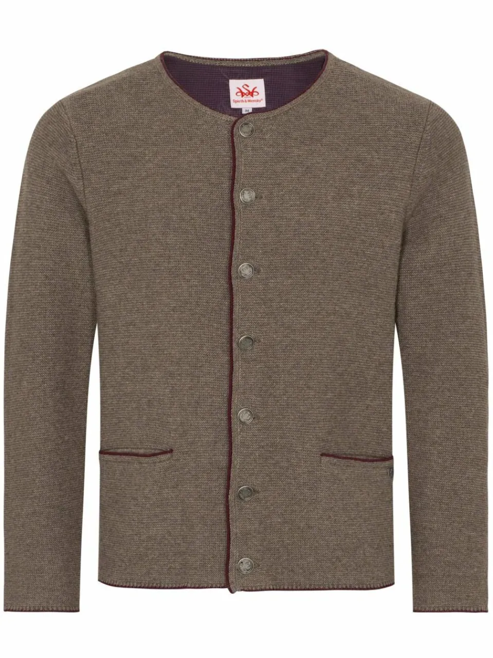 Spieth & Wenksy Pullover & Strickjacken<Herren Strickjacke - Pocking braun uni