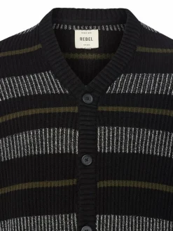 Redefined Rebel Pullover & Strickjacken<Herren Strickjacke - RRMiller schwarz mehrfarbig gestreift