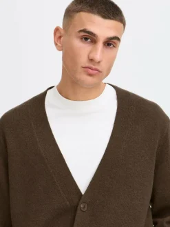 Solid Pullover & Strickjacken<Herren Strickjacke - SDRICK braun uni