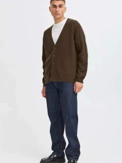 Solid Pullover & Strickjacken<Herren Strickjacke - SDRICK braun uni