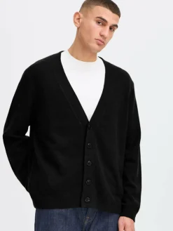 Solid Pullover & Strickjacken<Herren Strickjacke - SDRICK schwarz uni