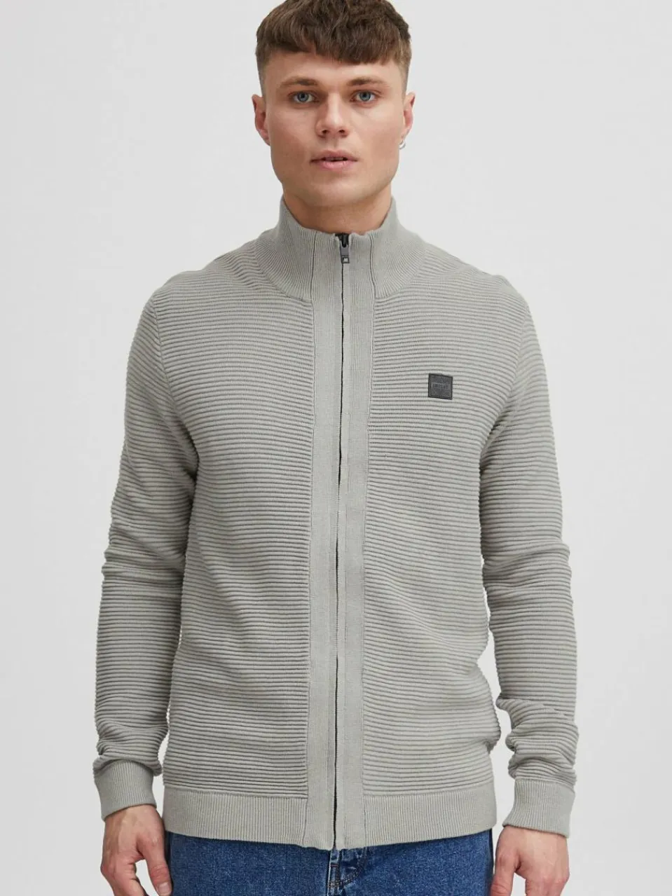 Solid Pullover & Strickjacken<Herren Strickjacke - SDValencia hellgrau uni