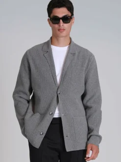 Lufian Pullover & Strickjacken<Herren Strickjacke - Shay grau uni