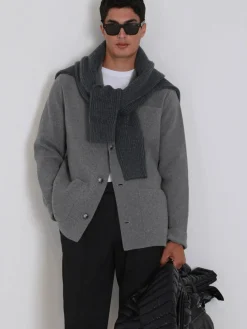 Lufian Pullover & Strickjacken<Herren Strickjacke - Shay grau uni