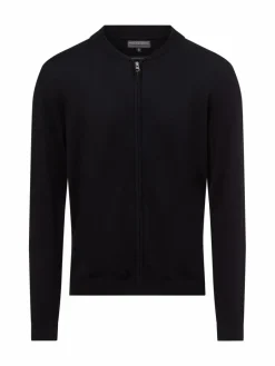 Finshley & Harding Pullover & Strickjacken<Herren Strickjacke mit Cashmere-Anteil schwarz uni