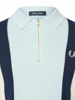 Fred Perry Poloshirts<Herren Strick-Poloshirt hellblau ecru uni