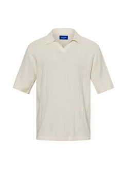 Herren Jack & Jones Pullover & Strickjacken>Herren Strick-Poloshirt - Jorvarenna Knit SS Split Neck