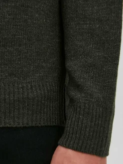 BLEND Pullover & Strickjacken<Herren Strickpullover grün uni