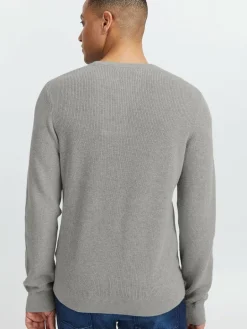 BLEND Pullover & Strickjacken<Herren Strickpullover grau uni