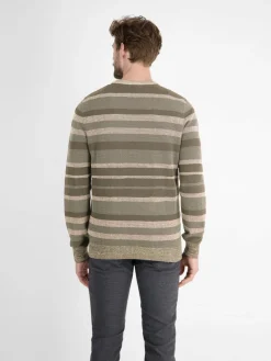 LERROS Pullover & Strickjacken<Herren Strickpullover beige gestreift