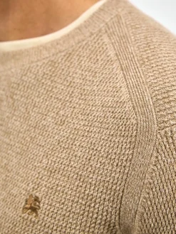 LERROS Pullover & Strickjacken<Herren Strickpullover kastanie uni