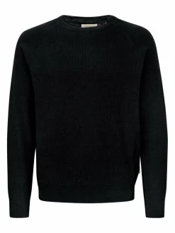 BLEND Pullover & Strickjacken<Herren Strickpullover schwarz uni