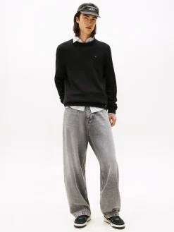 Tommy Jeans Pullover & Strickjacken<Herren Strickpullover schwarz uni