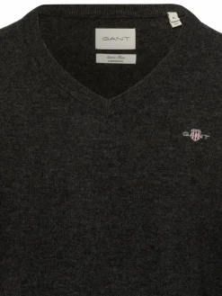 Gant Pullover & Strickjacken<Herren Strickpullover anthrazit uni