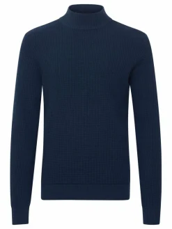 BLEND Pullover & Strickjacken<Herren Strickpullover blau uni