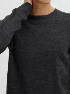 BLEND Pullover & Strickjacken<Herren Strickpullover anthrazit gemustert