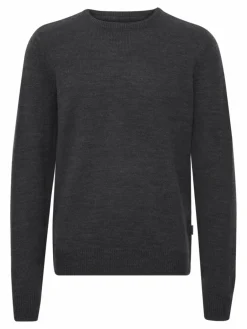 BLEND Pullover & Strickjacken<Herren Strickpullover anthrazit gemustert