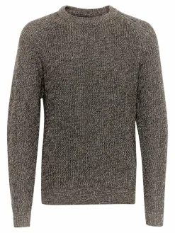 BLEND Pullover & Strickjacken<Herren Strickpullover schwarz meliert