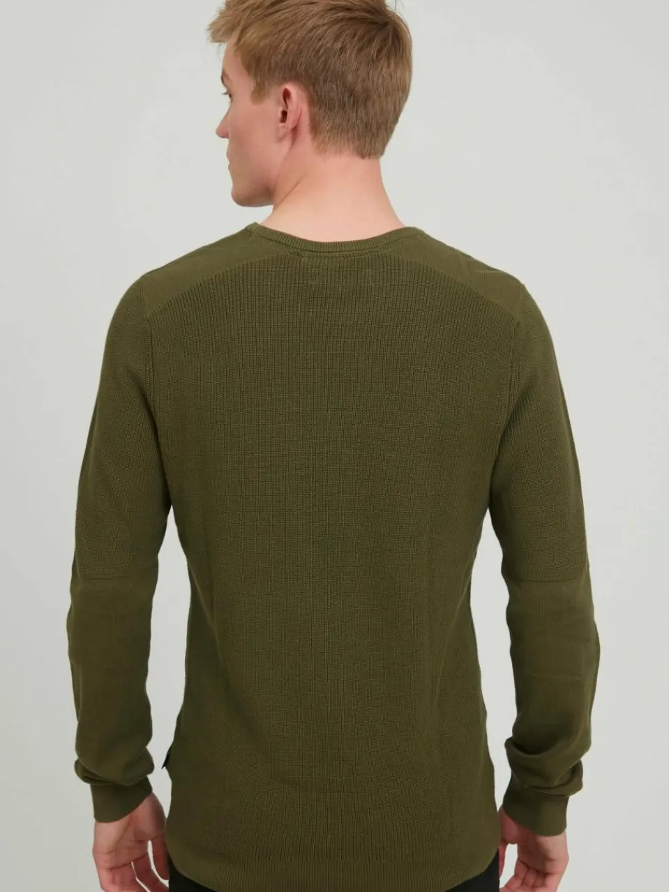 BLEND Pullover & Strickjacken<Herren Strickpullover grün uni